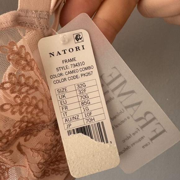 New! Natori Frame Full Fit Unlined Underwire Bra 32G - Picture 6 of 6